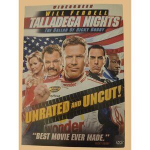 Talladega Nights DVD Unrated & Uncut Comedy Movie Will Ferrell Widescreen Editio